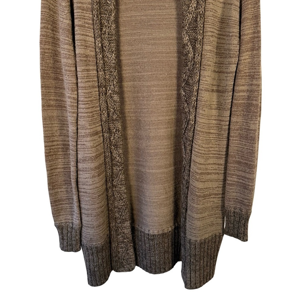 Urban Behavior Brown Knit Open Cardigan Size S Boho Cozy Neutral Fall Winter - Picture 14 of 16